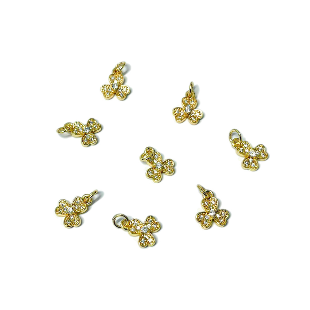 DIJE FLOR 9X10MM - BAÑO DE ORO