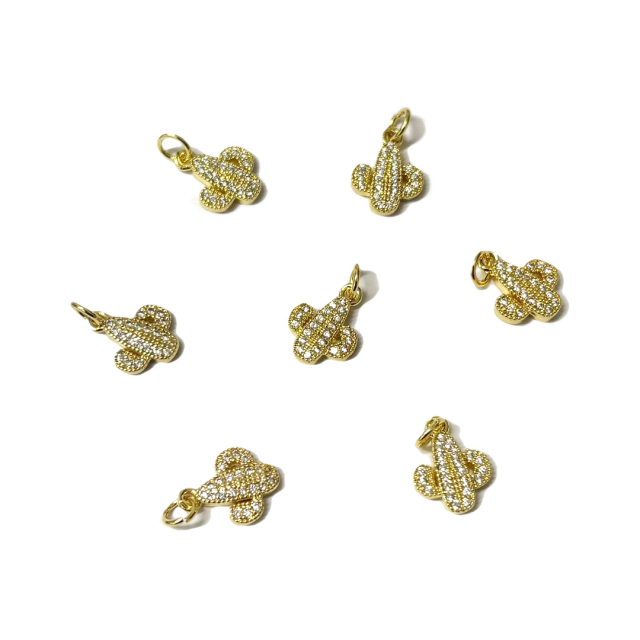 DIJE CACTUS 11X10MM - BAÑO DE ORO