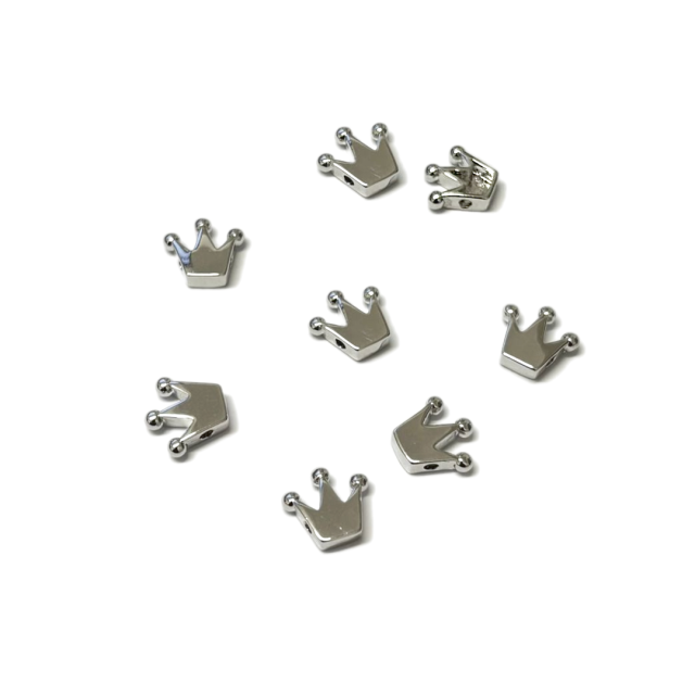 DIJE CORONA 10MM - BAÑO DE RODIO (SEPARADOR)