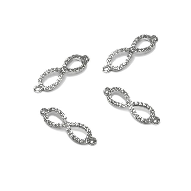 DIJE INFINITO  7X21MM - BAÑO DE RODIO (SEPARADOR)