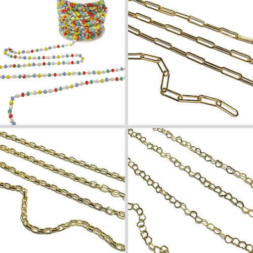 CADENAS POR METRO BAÑO DE ORO - RODIO