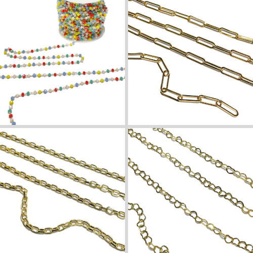 CADENAS POR METRO BAÑO DE ORO - RODIO