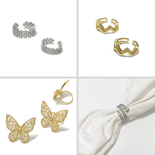 ANILLOS BAÑO DE ORO - RODIO