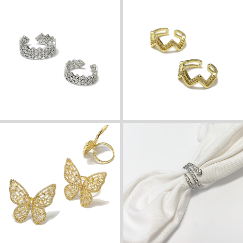 ANILLOS BAÑO DE ORO - RODIO